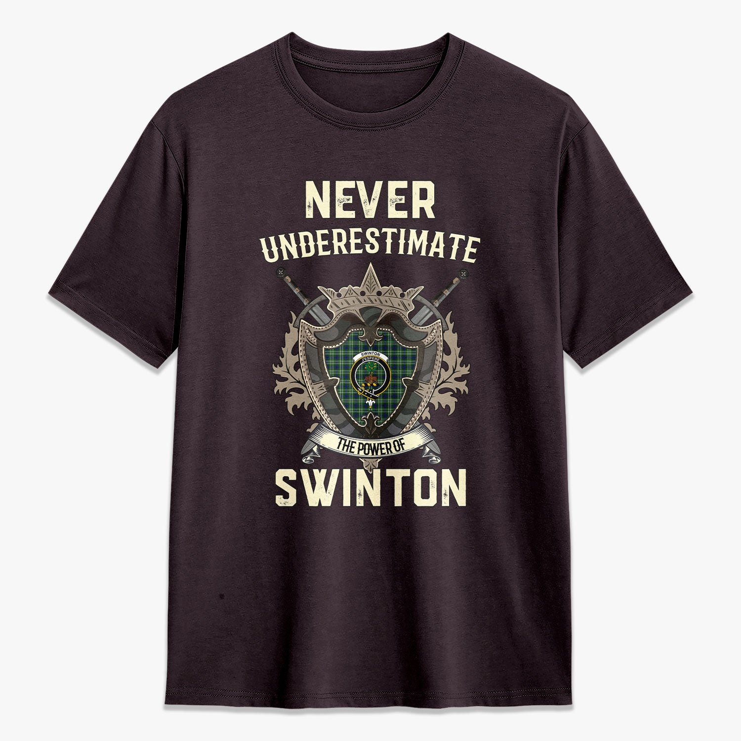Swinton Tartan Crest 2D T-shirt - Never Underestimate Style