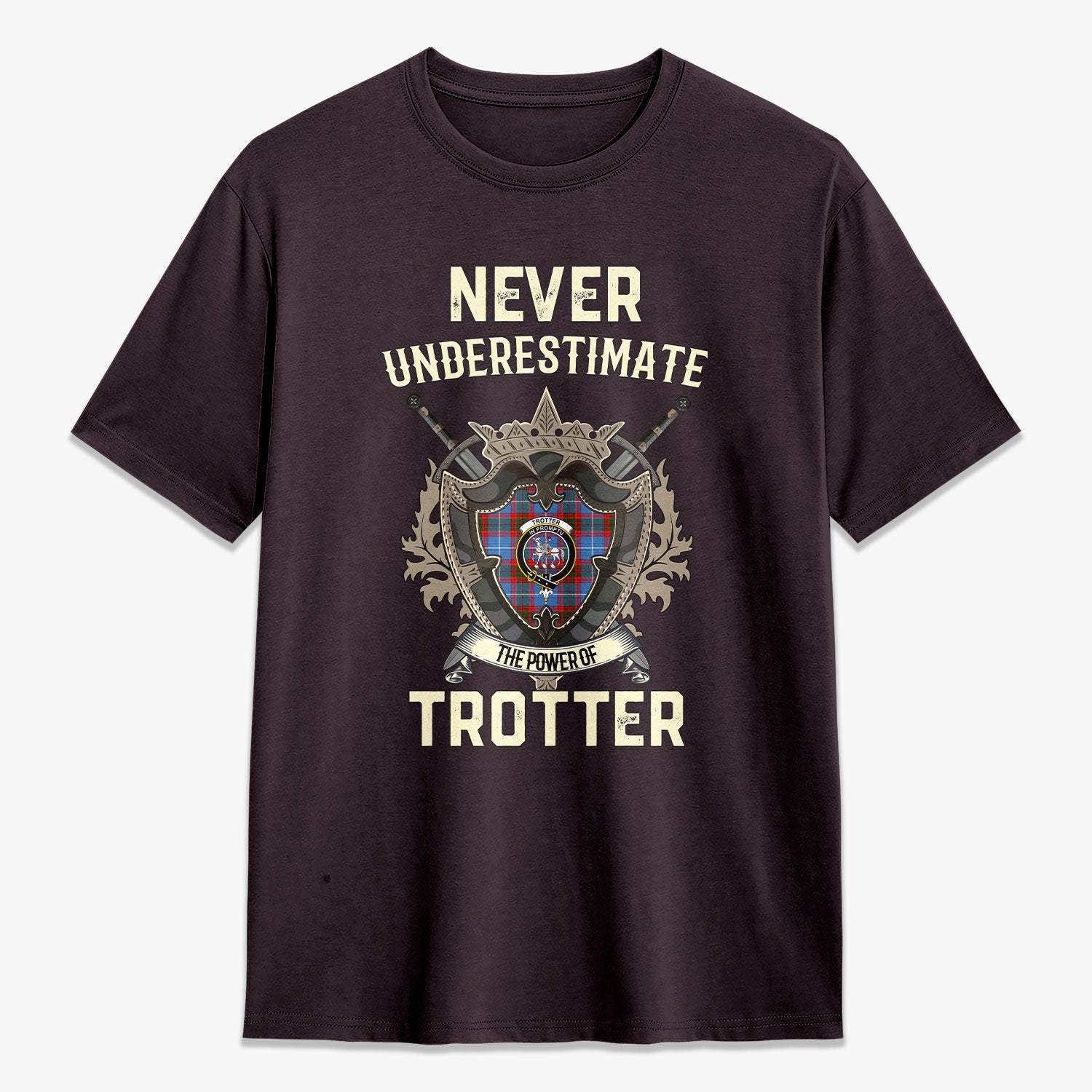 Trotter Tartan Crest 2D T-shirt - Never Underestimate Style
