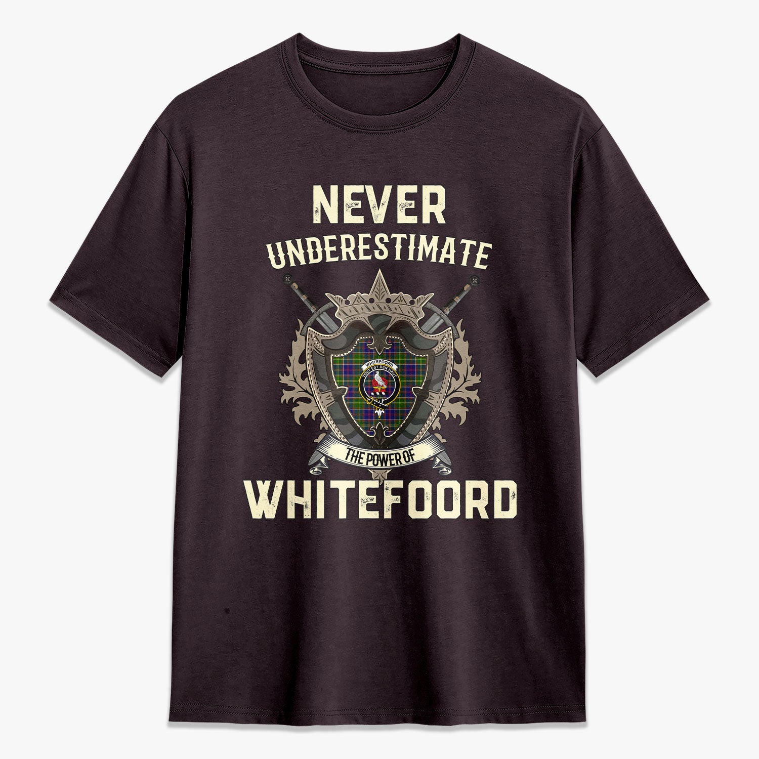 Whitefoord Tartan Crest 2D T-shirt - Never Underestimate Style