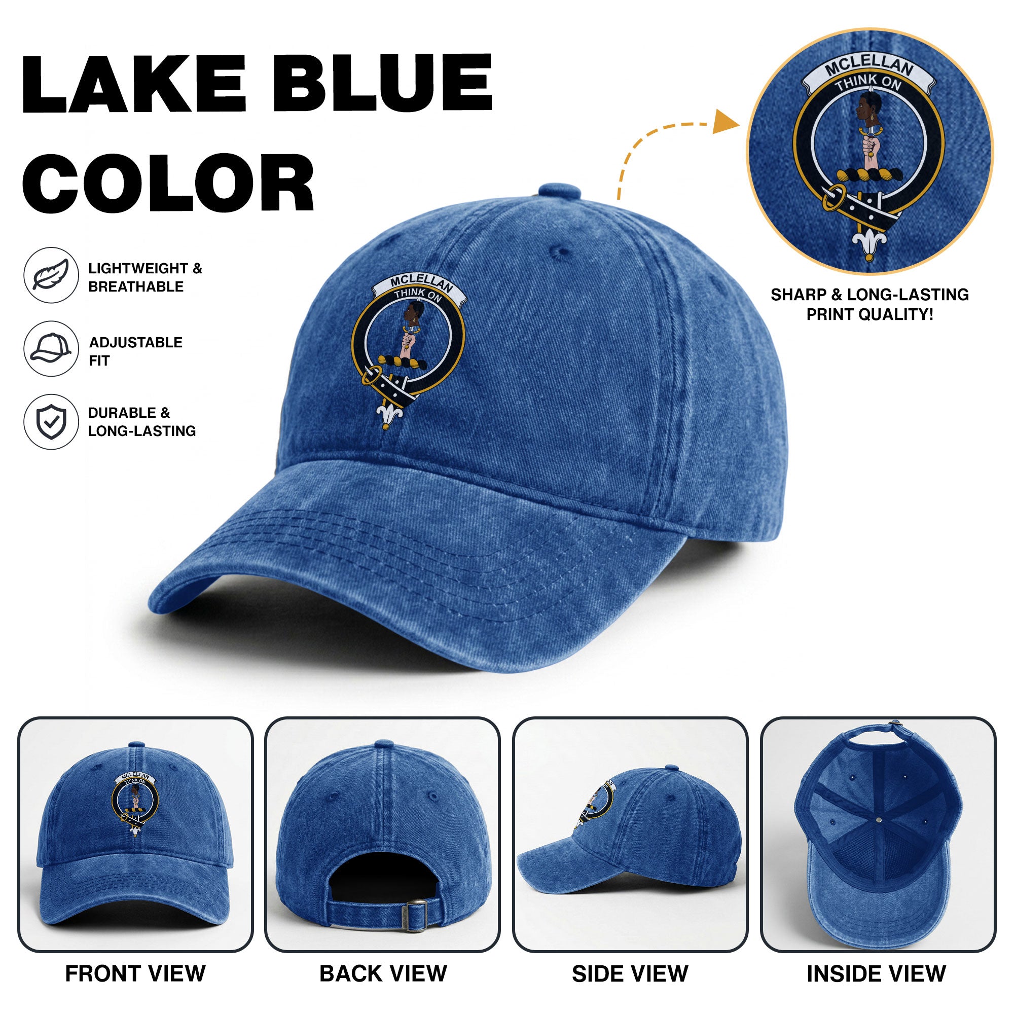 McLellan Crest Washed Classic Cap