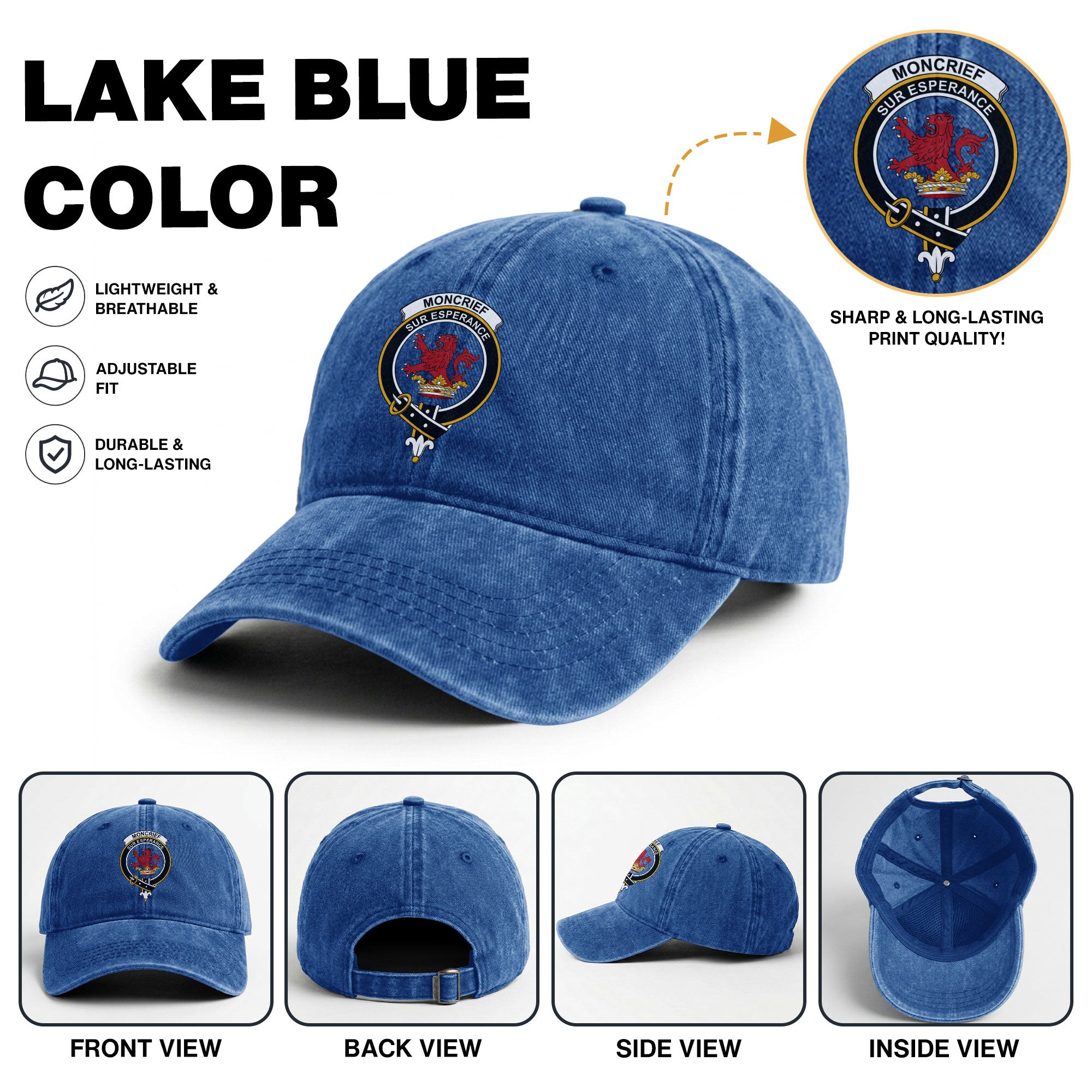 Moncrief Crest Washed Classic Cap