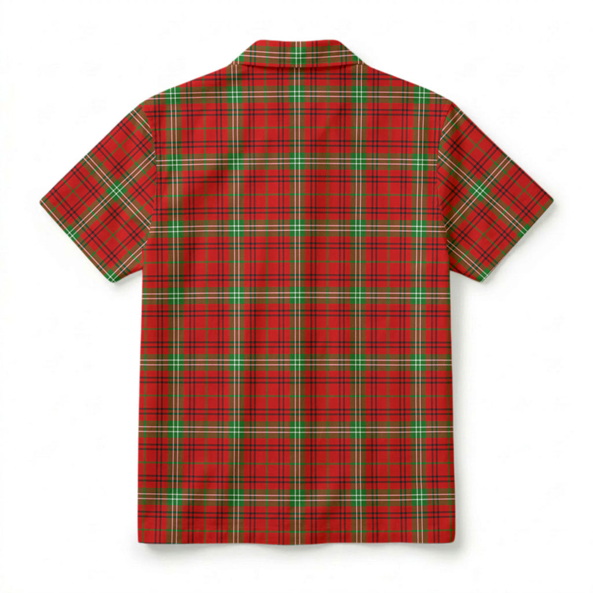 Morrison Red Modern Tartan Crest Hawaiian Shirt