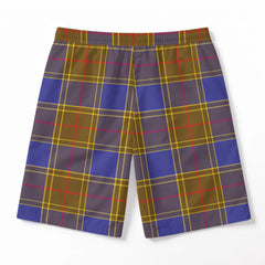 Balfour Modern Tartan Crest Men's Beach Shorts