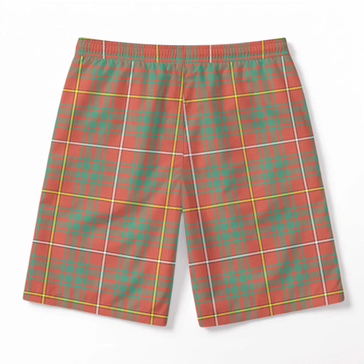 Bruce Ancient Tartan Crest Men's Beach Shorts