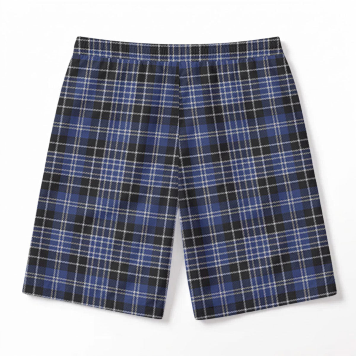 Clark Modern Tartan Crest Men's Beach Shorts