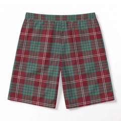 Crawford Modern Tartan Crest Men's Beach Shorts