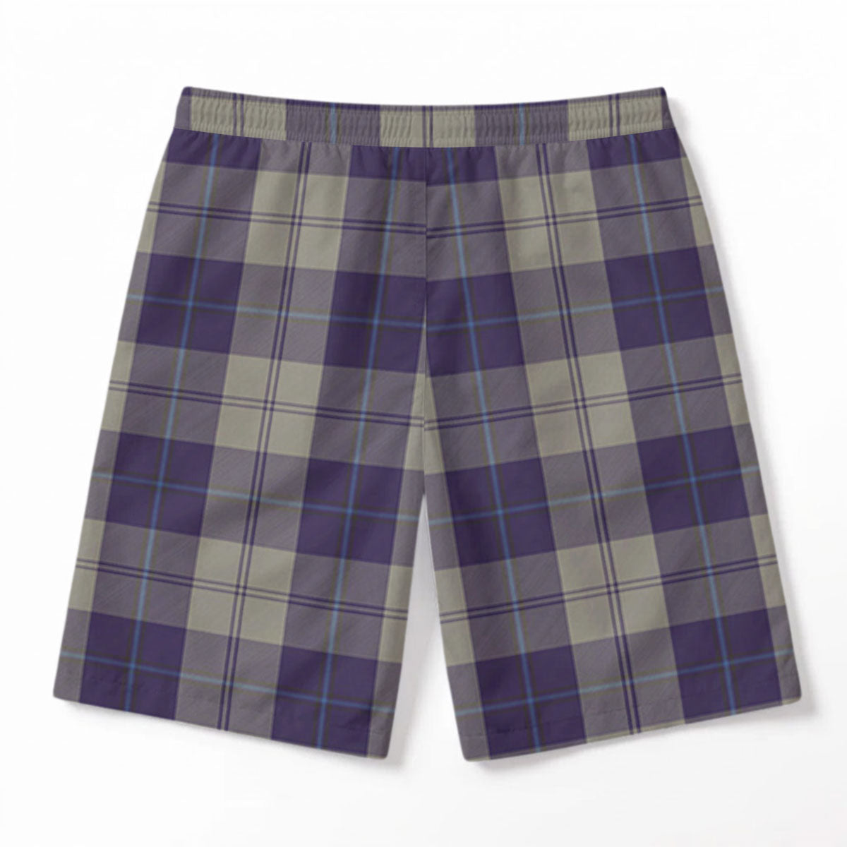 Cunningham Dress Blue Dancers Tartan Crest Men's Beach Shorts