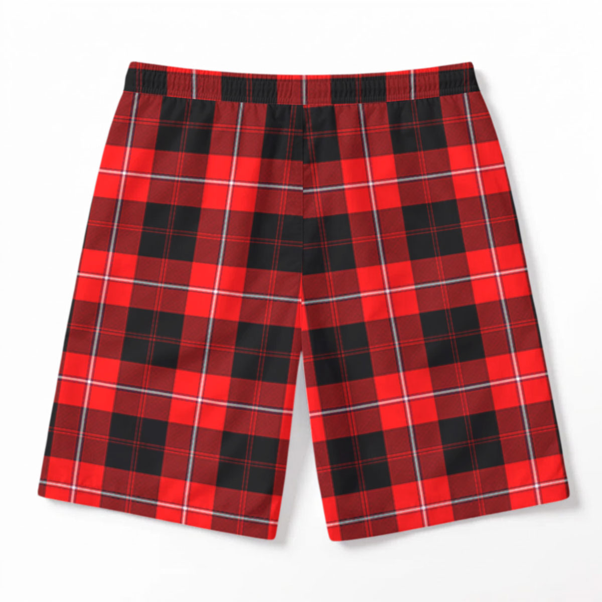 Cunningham Modern Tartan Crest Men's Beach Shorts