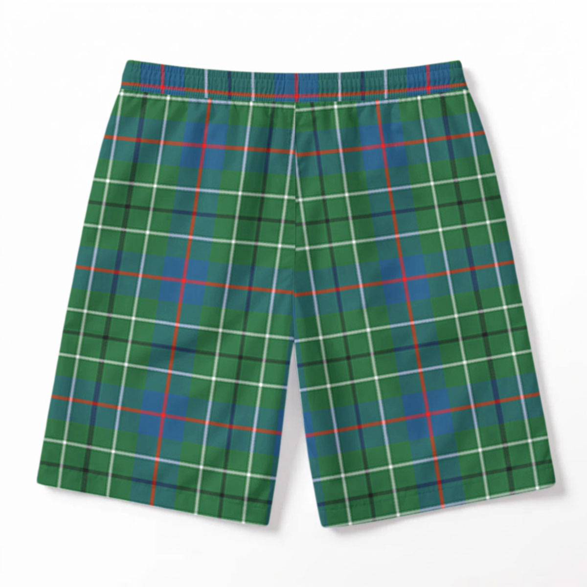 Duncan Ancient Tartan Crest Men's Beach Shorts