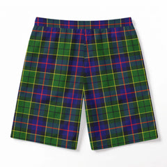 Forsyth Modern Tartan Crest Men's Beach Shorts