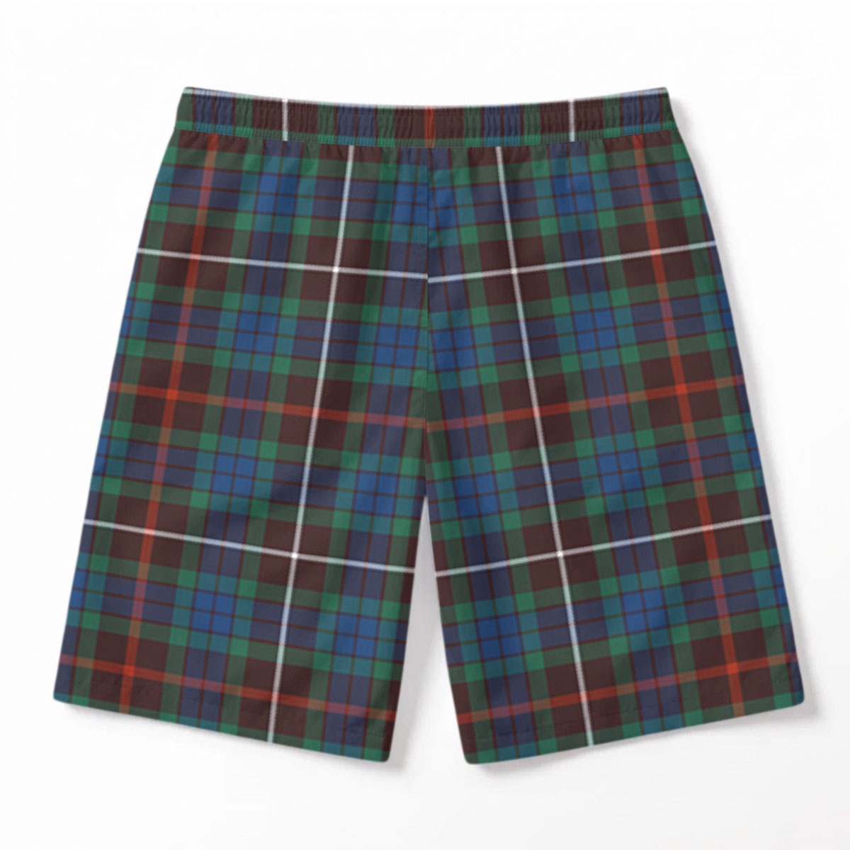 Fraser (of Lovat) Hunting Ancient Tartan Crest Men's Beach Shorts