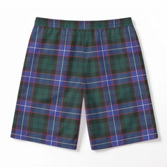 Guthrie Modern Tartan Crest Men's Beach Shorts