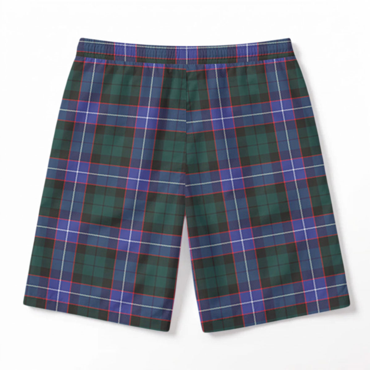 Hunter Modern Tartan Crest Men's Beach Shorts