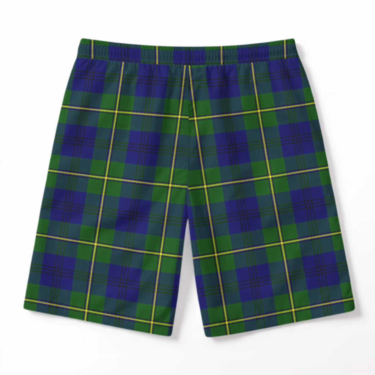 Johnston Modern Tartan Crest Men's Beach Shorts