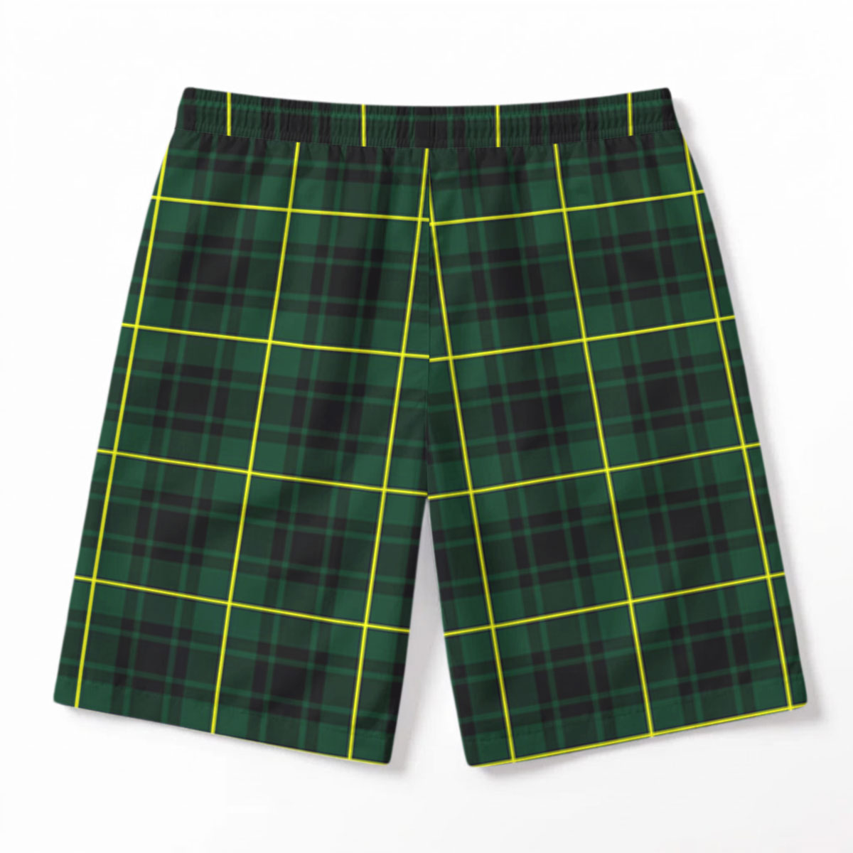 MacArthur Modern Tartan Crest Men's Beach Shorts