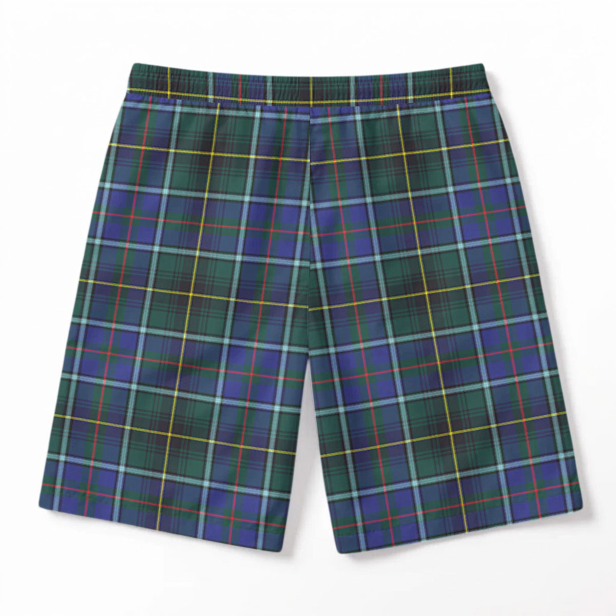 MacInnes Modern Tartan Crest Men's Beach Shorts