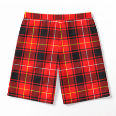 MacIver Modern Tartan Crest Men's Beach Shorts