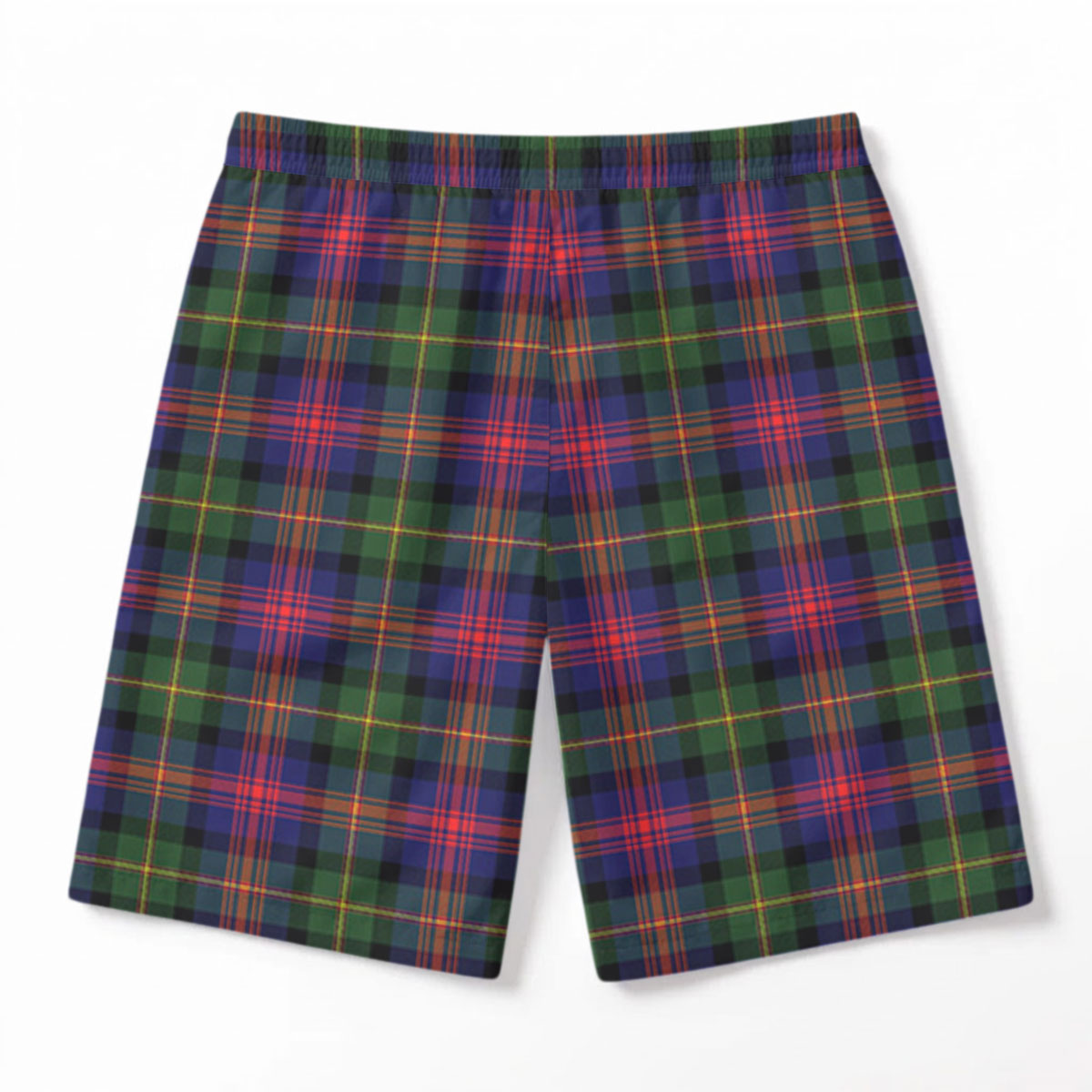 MacLennan Modern Tartan Crest Men's Beach Shorts
