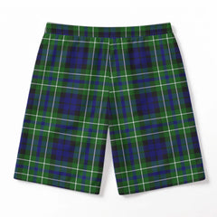 MacNeil of Colonsay Modern Tartan Crest Men's Beach Shorts