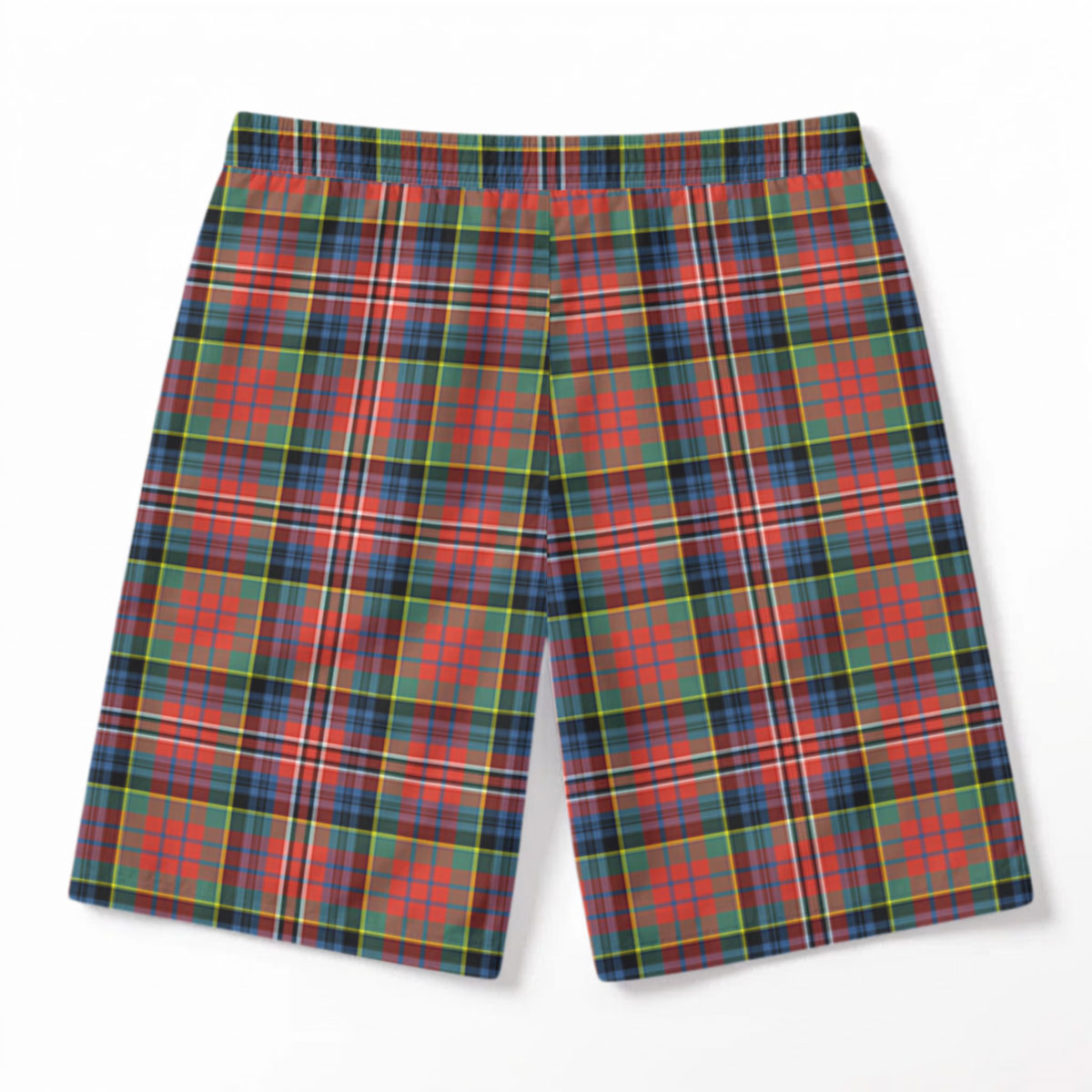 MacPherson Ancient Tartan Crest Men's Beach Shorts