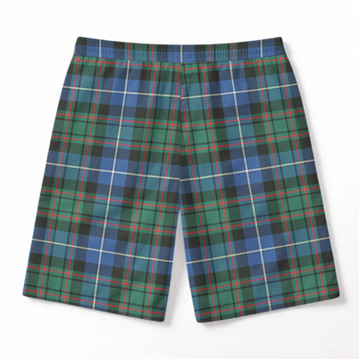 MacRae Hunting Ancient Tartan Crest Men's Beach Shorts