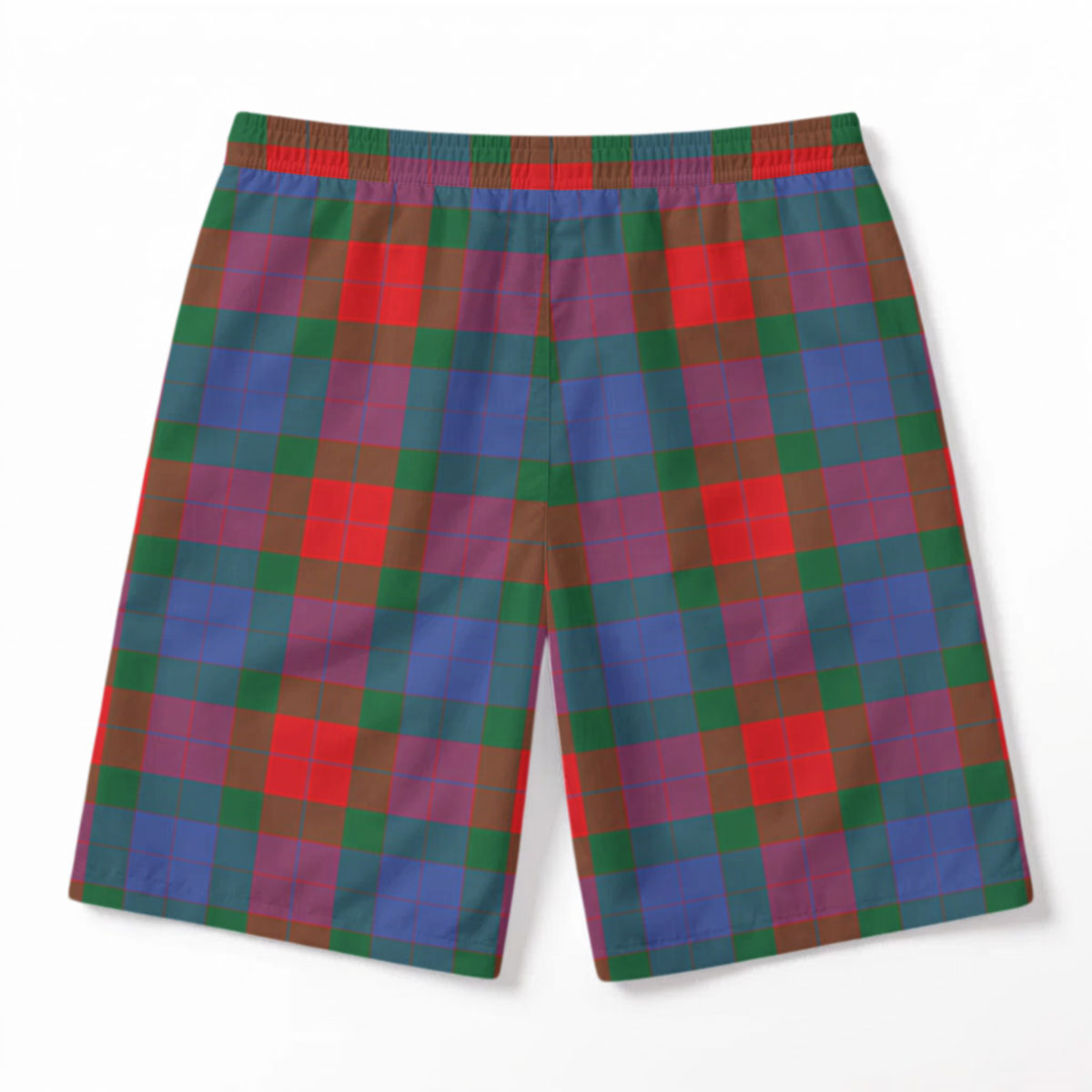 Mar Tartan Crest Men's Beach Shorts