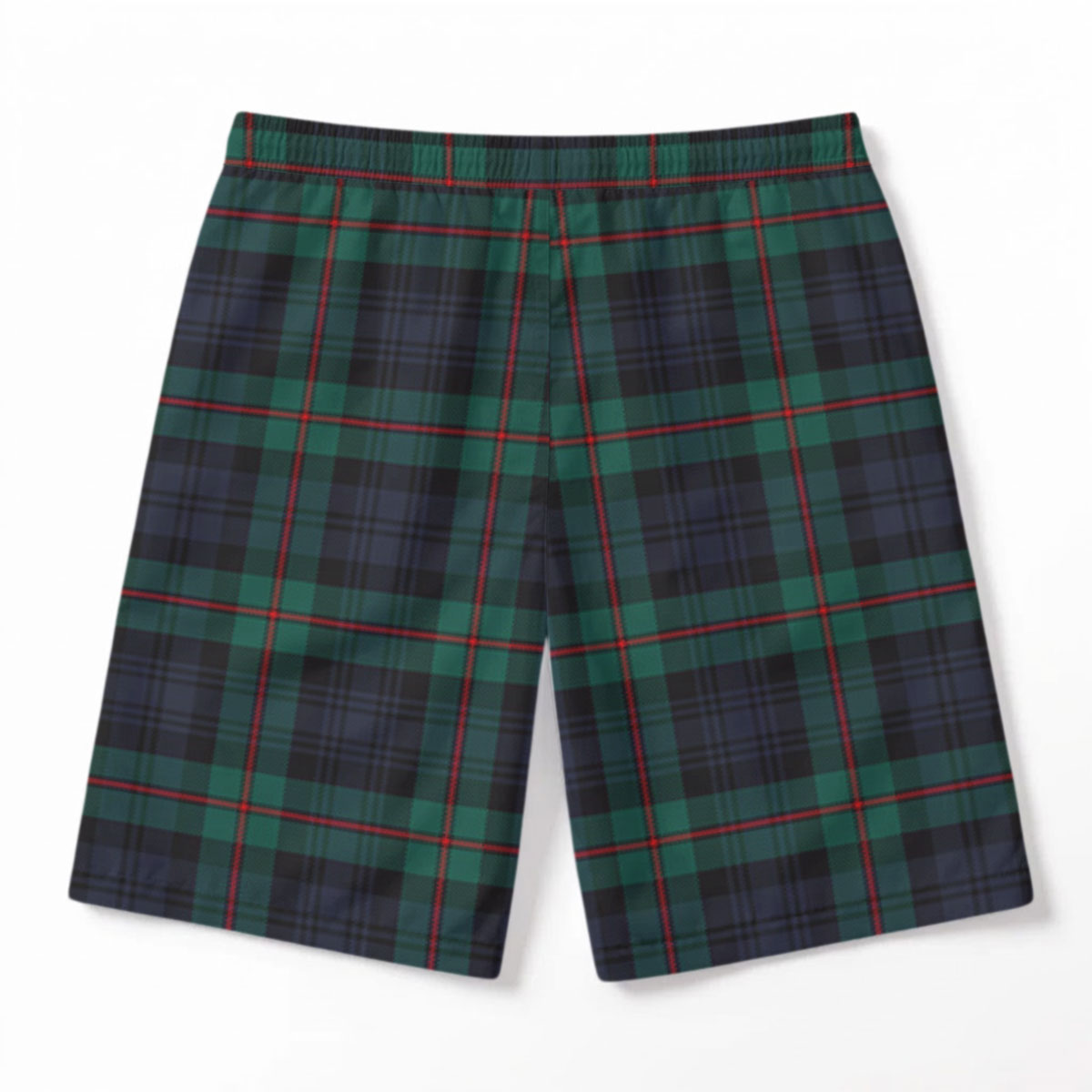 McKinlay Modern Tartan Crest Men's Beach Shorts