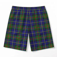 McLeod of Harris Modern Tartan Crest Men's Beach Shorts