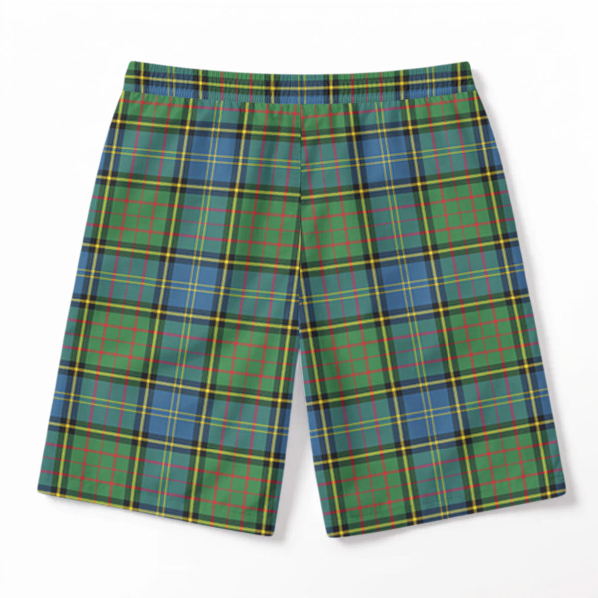 McMillan Hunting Ancient Tartan Crest Men's Beach Shorts