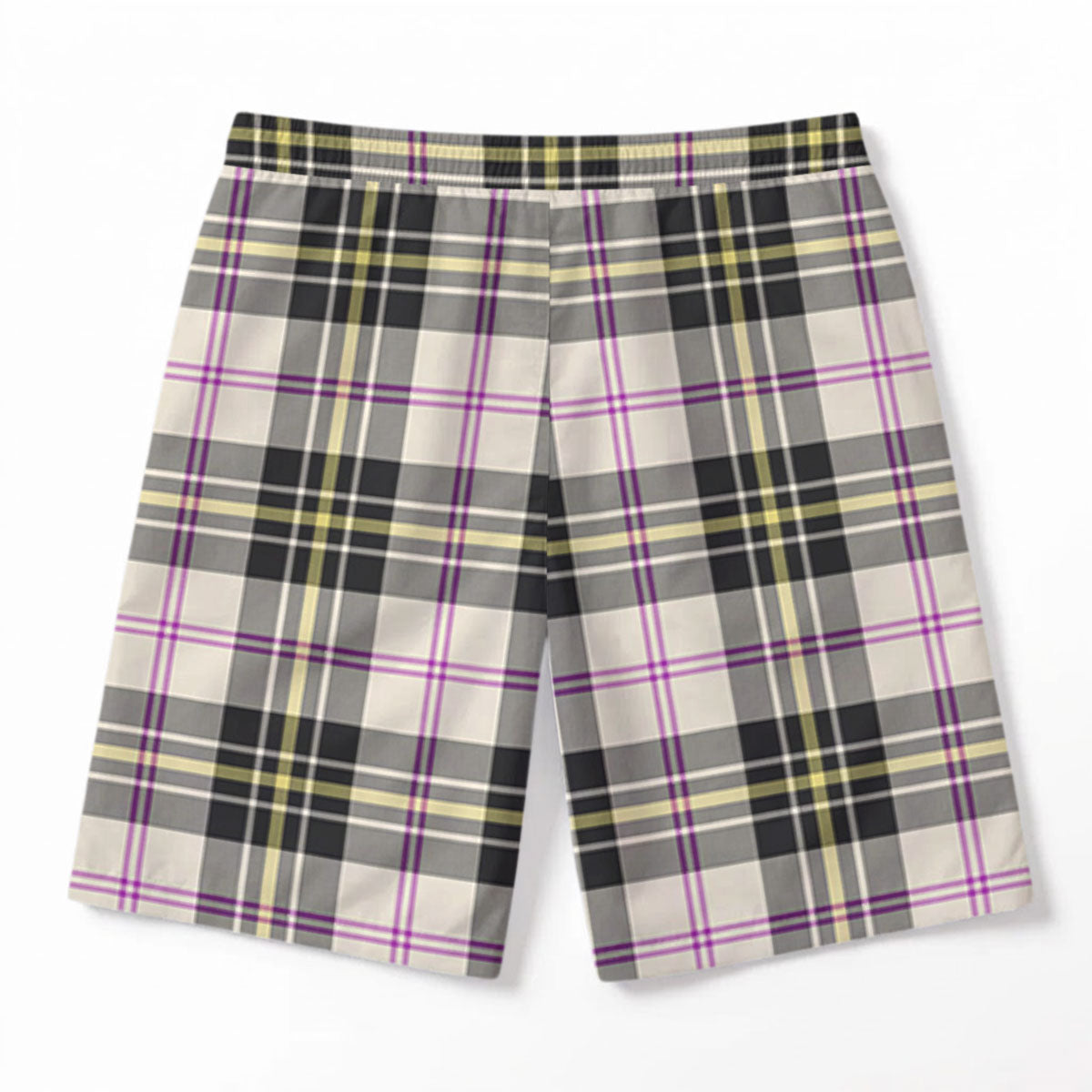 McPherson Dress Ancient Tartan Crest Men's Beach Shorts
