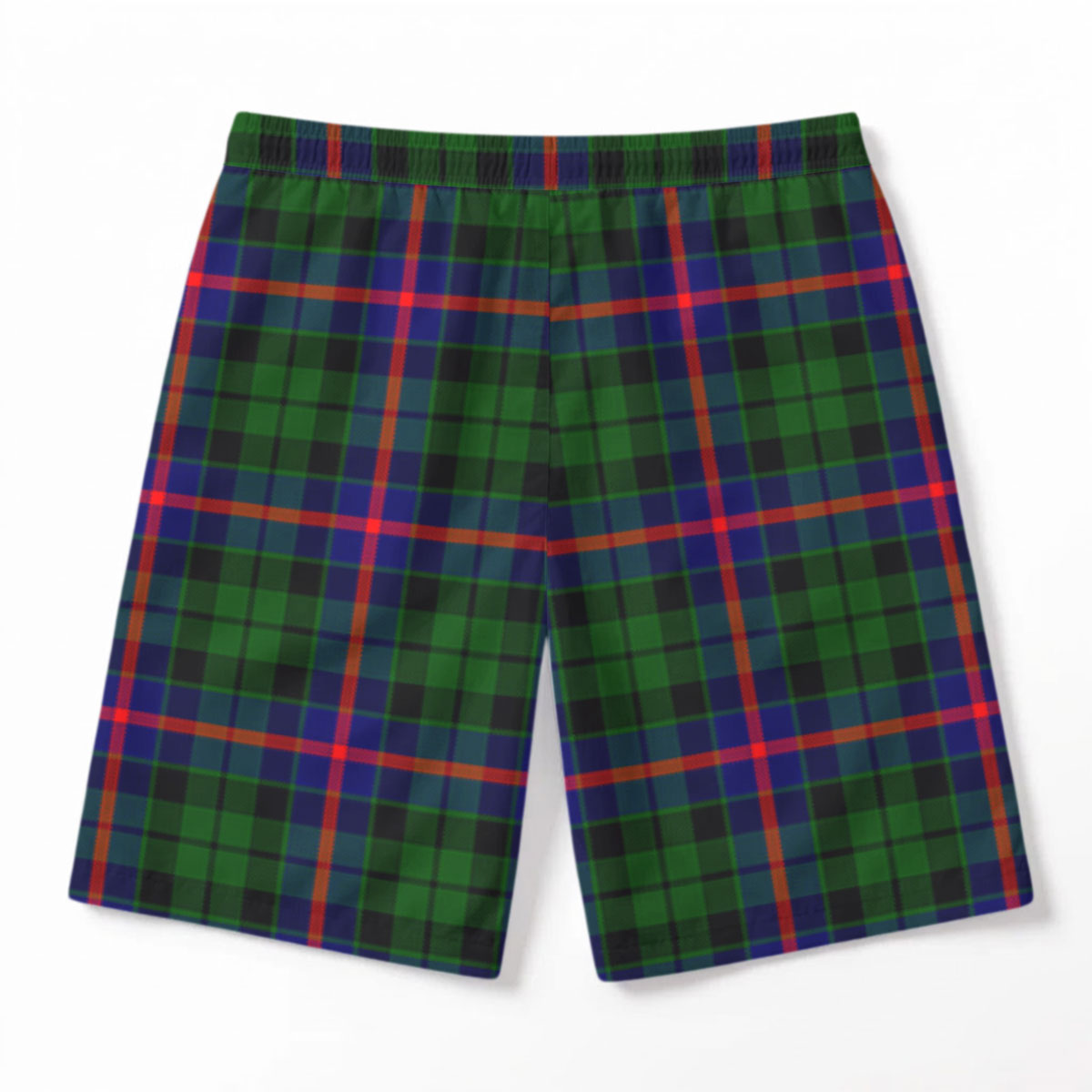 Morrison Modern Tartan Crest Men's Beach Shorts