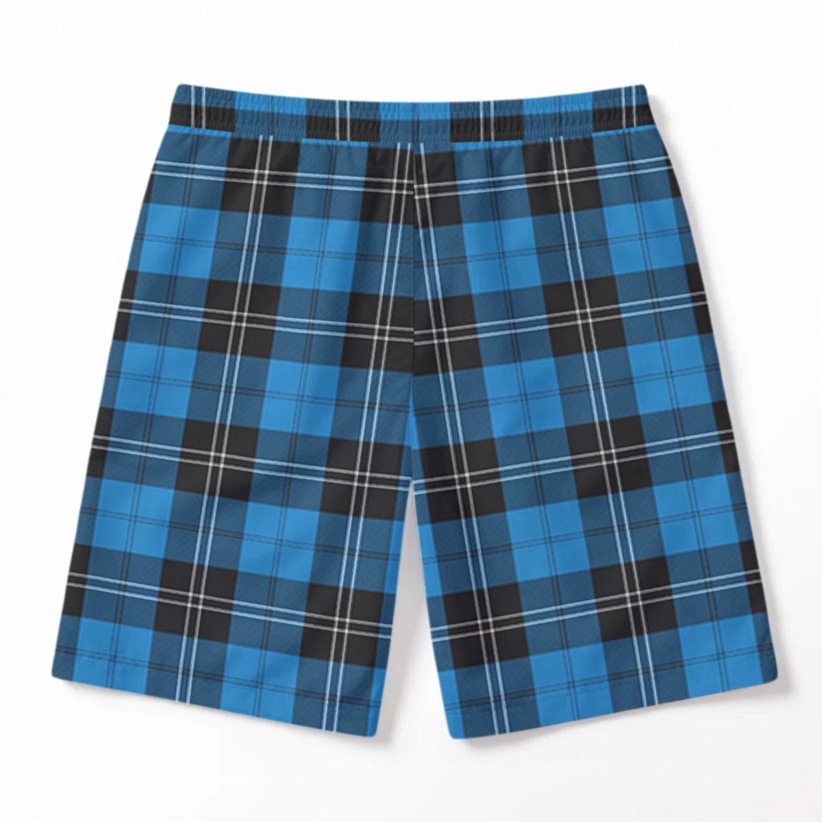 Ramsay Blue Ancient Tartan Crest Men's Beach Shorts