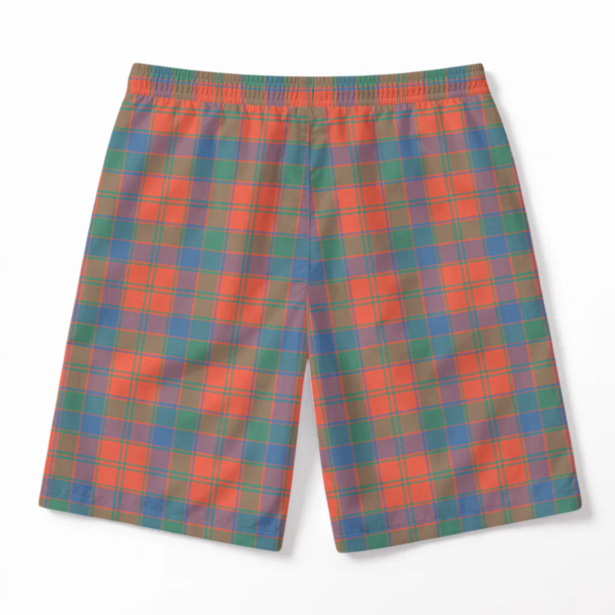 Robertson Ancient Tartan Crest Men's Beach Shorts