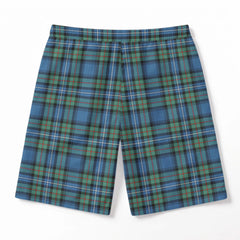 Robertson Hunting Ancient Tartan Crest Men's Beach Shorts
