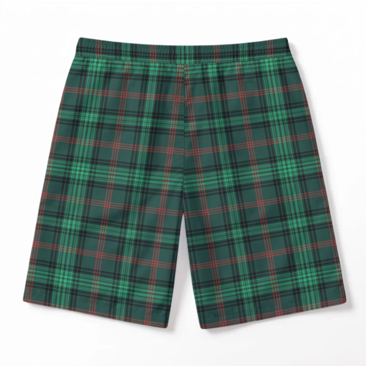 Ross Hunting Modern Tartan Crest Men's Beach Shorts