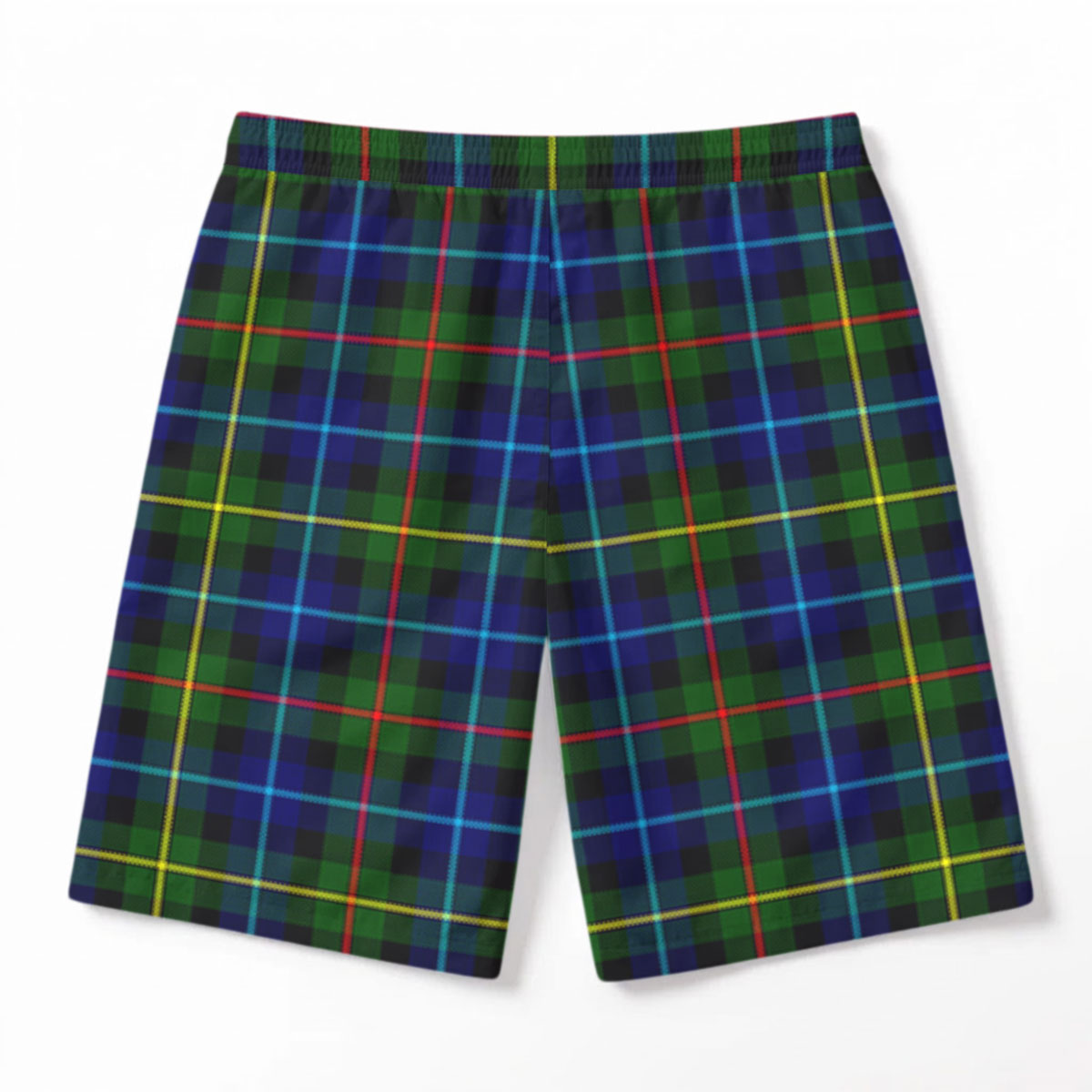 Smith Modern Tartan Crest Men's Beach Shorts