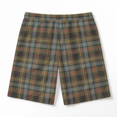 Stewart Hunting Weathered Tartan Crest Men's Beach Shorts