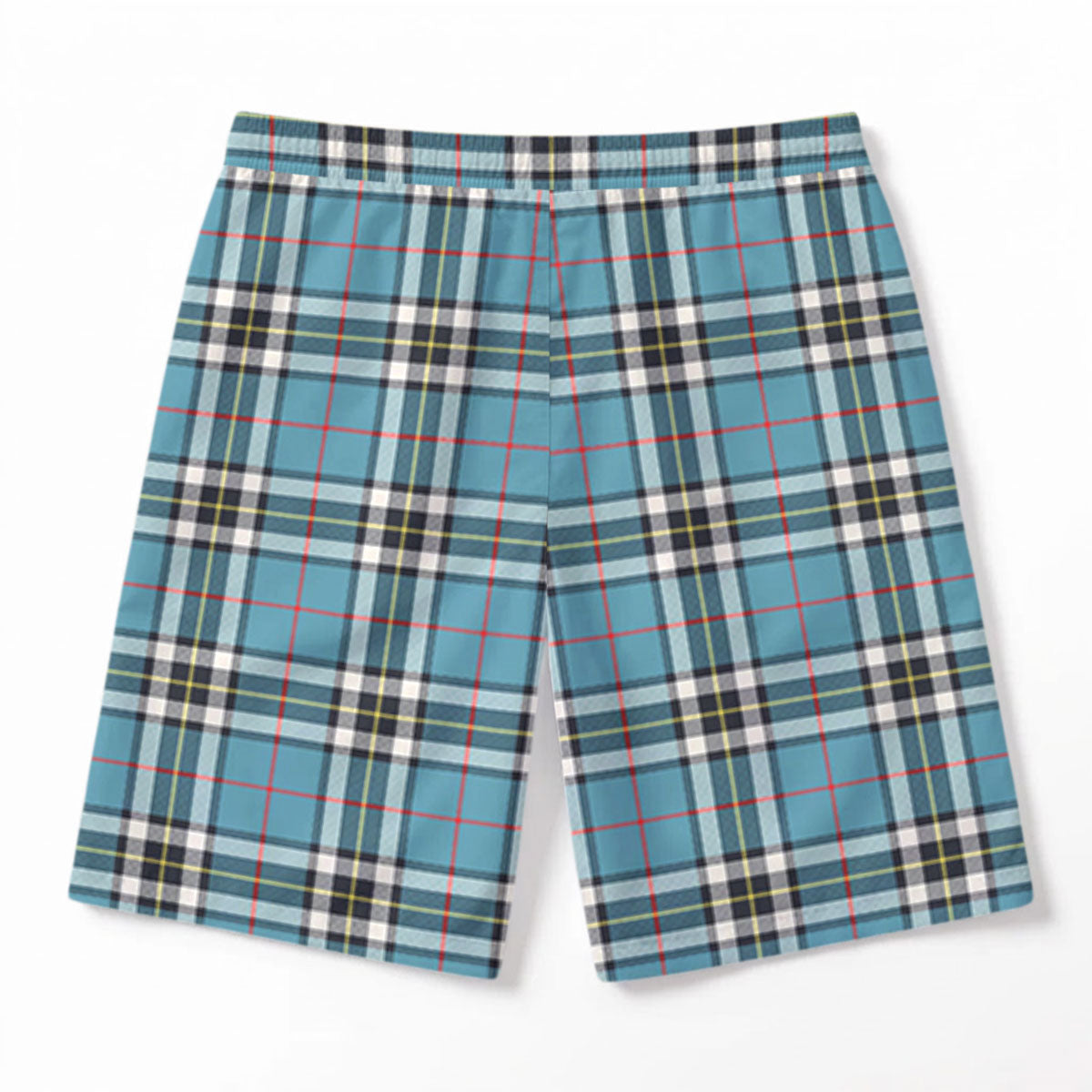 Thomson Blue Tartan Crest Men's Beach Shorts