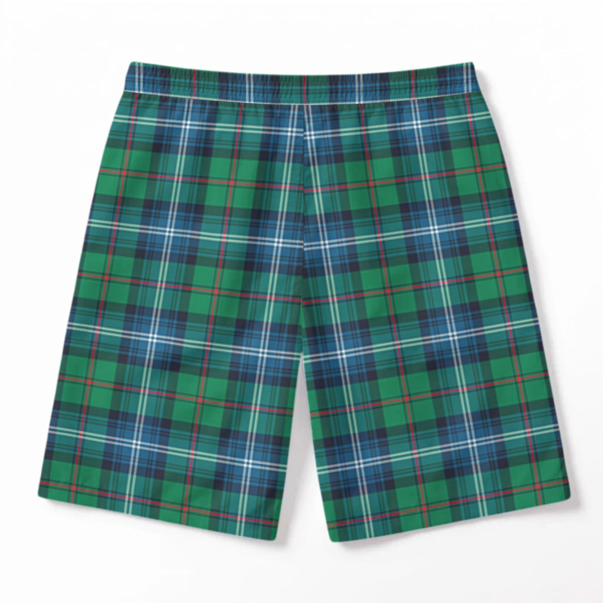 Urquhart Ancient Tartan Crest Men's Beach Shorts