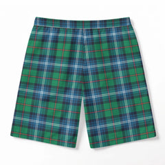 Urquhart Ancient Tartan Crest Men's Beach Shorts