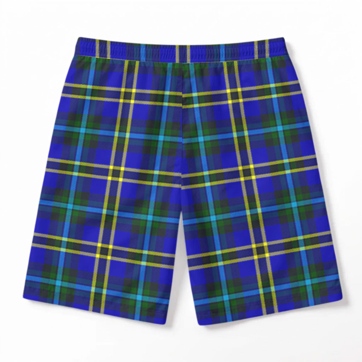 Weir Modern Tartan Crest Men's Beach Shorts