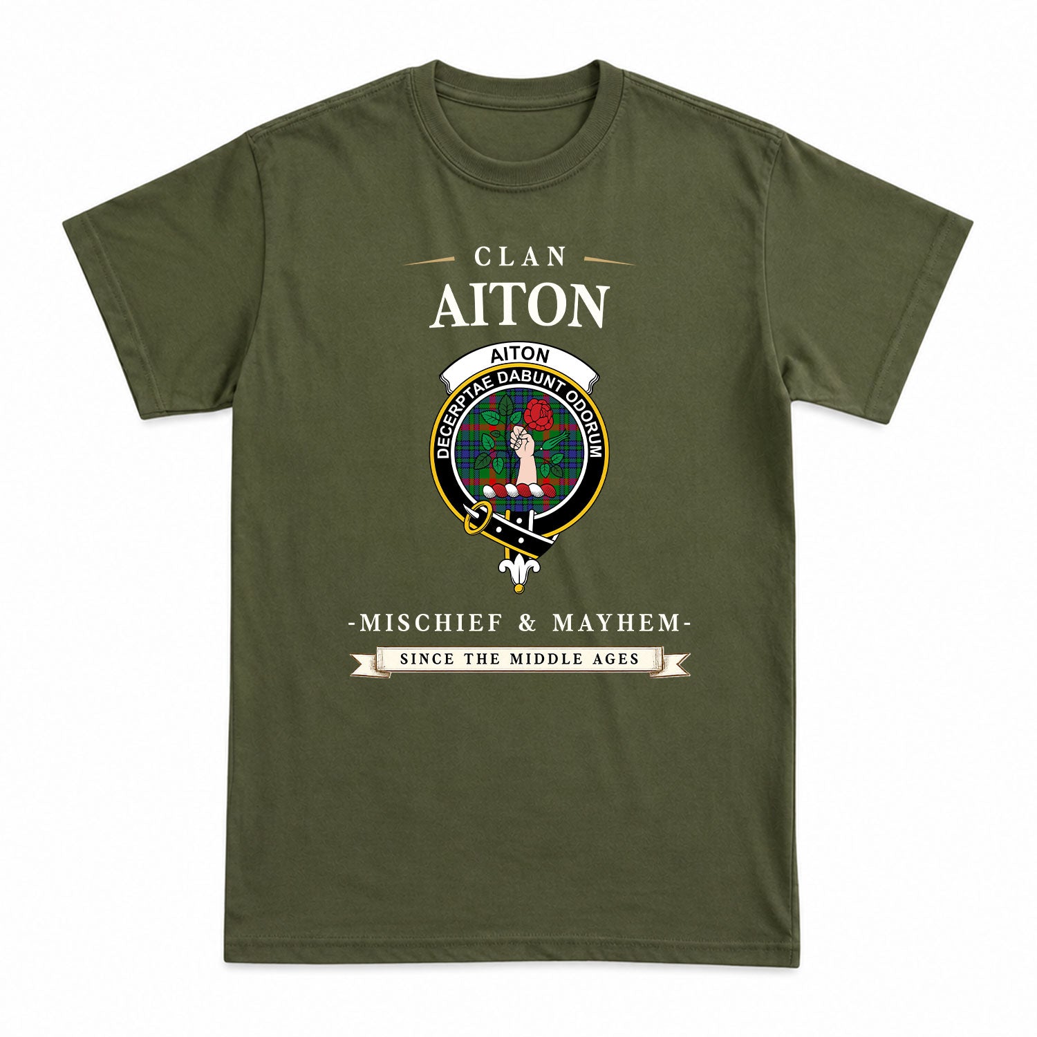 Aiton Tartan Crest Mischief and Mayhem T-shirt