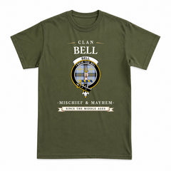 Bell of the Borders Tartan Crest Mischief and Mayhem T-shirt