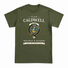 Caldwell Tartan Crest Mischief and Mayhem T-shirt