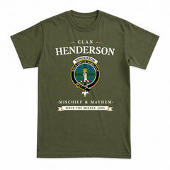 Henderson Ancient Tartan Crest Mischief and Mayhem T-shirt