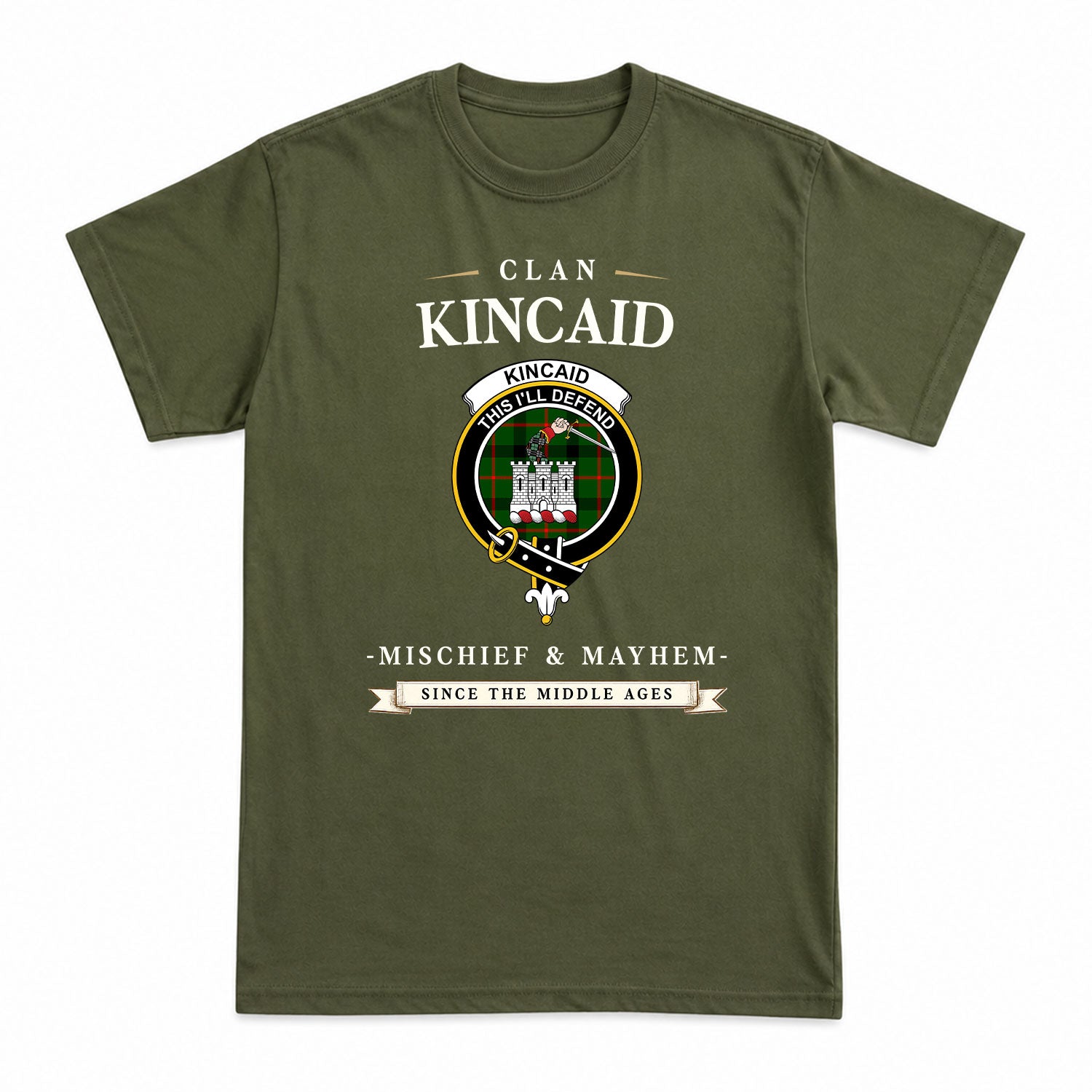 Kincaid Tartan Crest Mischief and Mayhem T-shirt