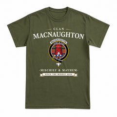 MacNaughton Ancient Tartan Crest Mischief and Mayhem T-shirt