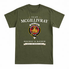 McGillivray Modern Tartan Crest Mischief and Mayhem T-shirt