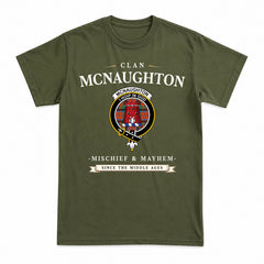 McNaughton Ancient Tartan Crest Mischief and Mayhem T-shirt