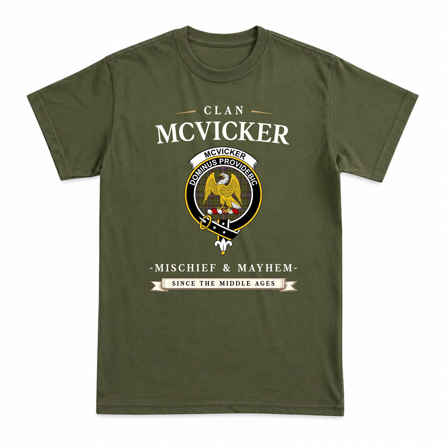 McVicker Tartan Crest Mischief and Mayhem T-shirt